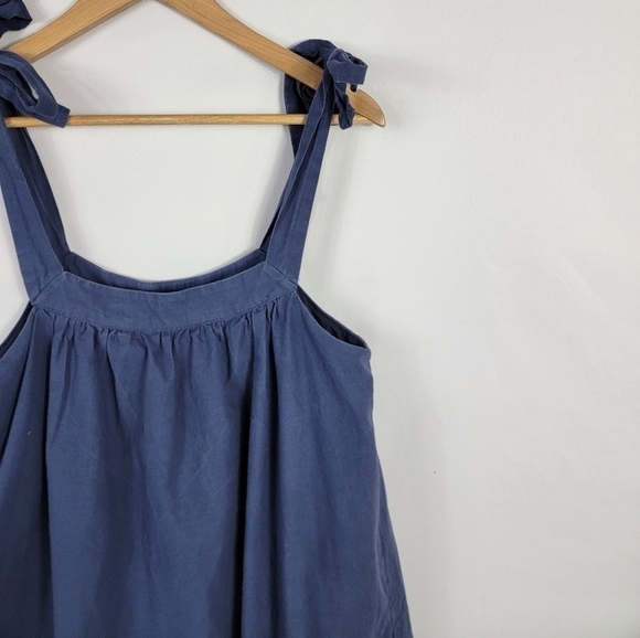 Lulus size Small Absolutely Darling Dark Blue Tie-Strap Mini Dress - Picture 9 of 11